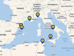 Mapa plavby